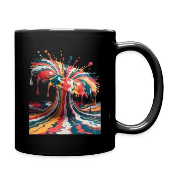 Rainbow Color Explosion - Full Colour Mug - black - Right