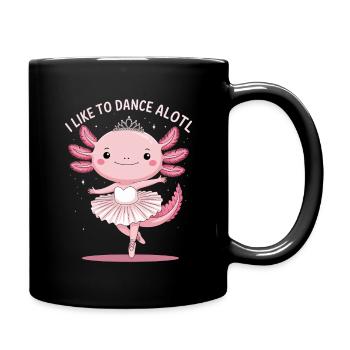 Axolotl Balletttänzer - Tasse einfarbig - Schwarz - Rechts