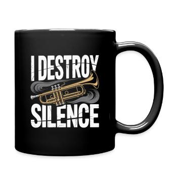 Trompette I Destroy Silence - Mug uni - noir - Droite