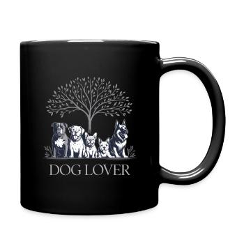 Amoureux des chiens - Mug uni - noir - Droite