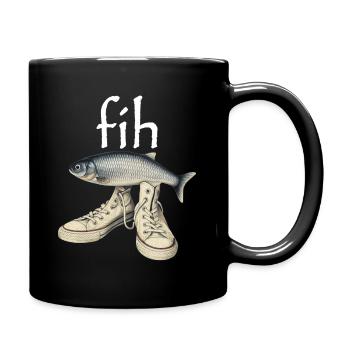 Poisson Mal Écrit Poisson Meme Fih - Mug uni - noir - Droite