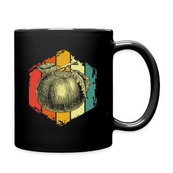 Retro tomato - Full Colour Mug - black - Right