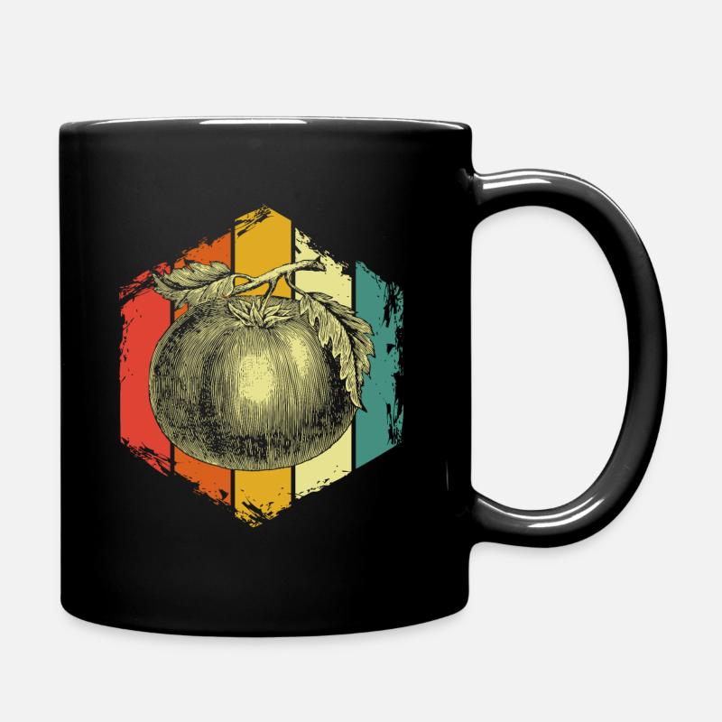 Retro Tomate - Tasse einfarbig - Schwarz