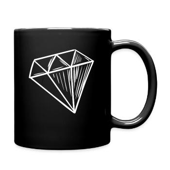 Diamond white - Full Colour Mug - black - Right