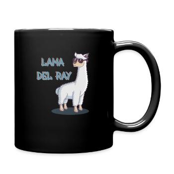 Lama (Alpaca) Del Ray dark - Full Colour Mug - black - Right
