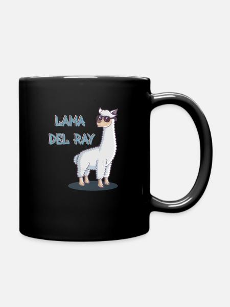 Lama (alpaga) Del Ray sombre - Mug uni - noir