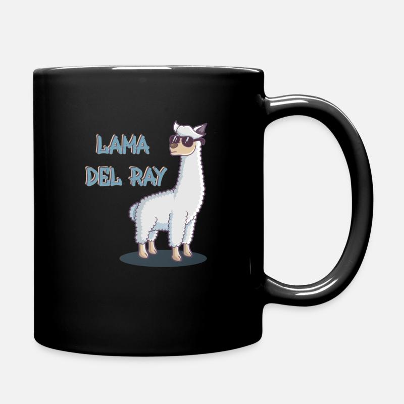 Lama (Alpaka) Del Ray dunkel - Tasse einfarbig - Schwarz