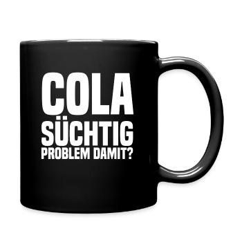 Cola suechtig problème avec blanc - Mug uni - noir - Droite