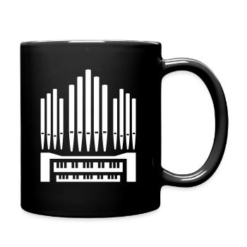 Orgel - Tasse einfarbig - Schwarz - Rechts
