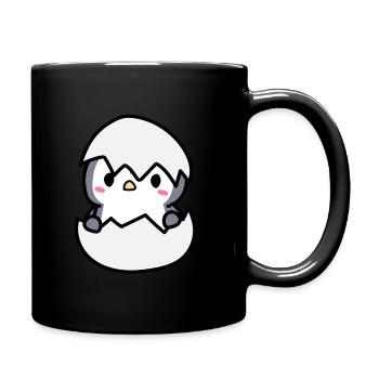 niedlicher baby pinguin in einer eierschale idee - Tasse einfarbig - Schwarz - Rechts