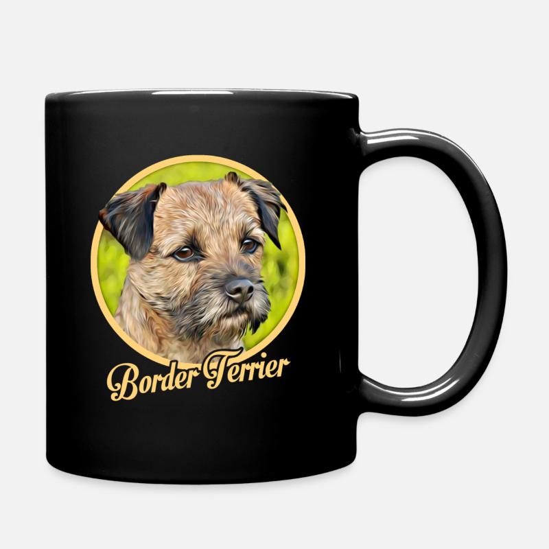 border Terrier - Full Colour Mug - black