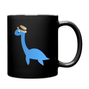 Dinosaur hat child kids dino - Full Colour Mug - black - Right