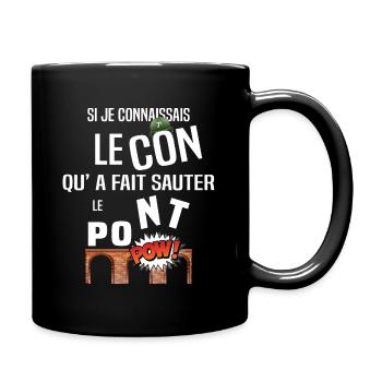 réplique de film drôle et humour militaire - Mug uni - noir - Droite