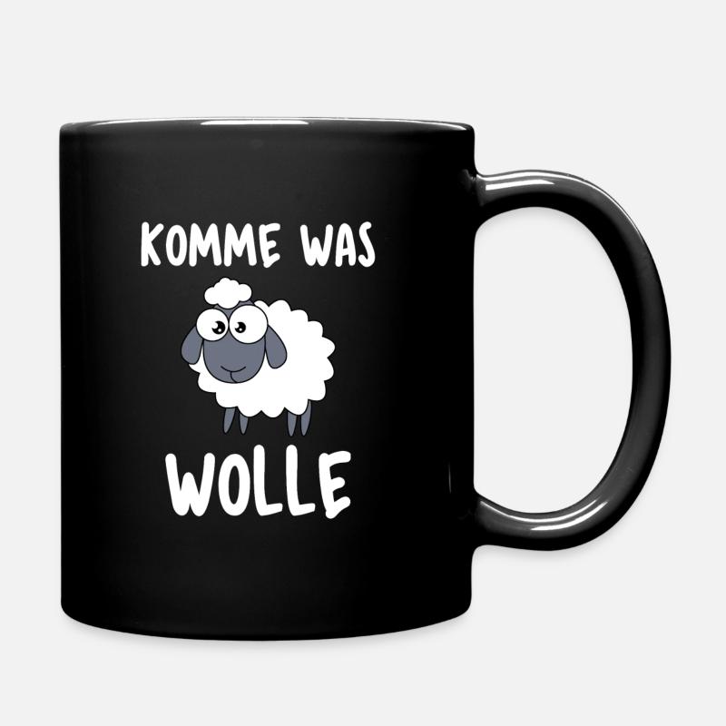 Komme was Wolle - Tasse einfarbig - Schwarz