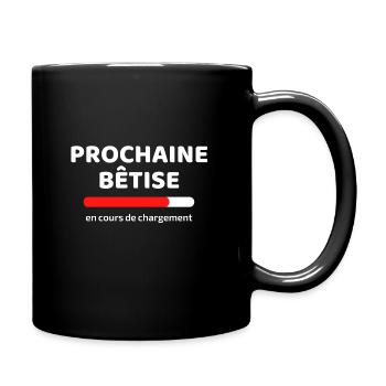 t-shirt humour prochaine bêtise en cours noel - Mug uni - noir - Droite