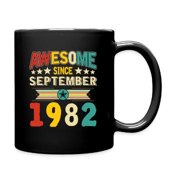 Génial depuis septembre 1982 - Mug uni - noir - Droite