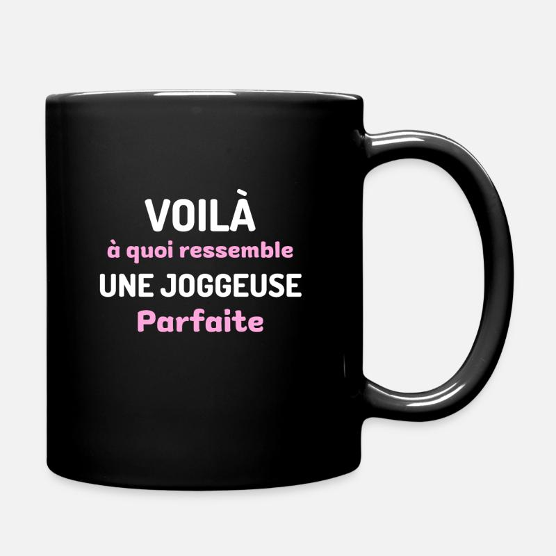 t-shirt humour joggeuse parfaite cadeau noel - Mug uni - noir