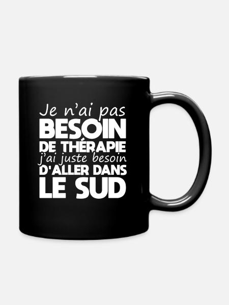 Sud de la France cadeau drôle sudiste ville - Mug uni - noir