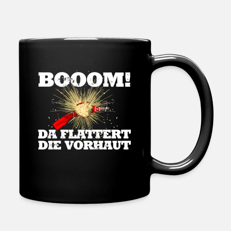Feuerwerk Silvester Pyro - Tasse einfarbig - Schwarz
