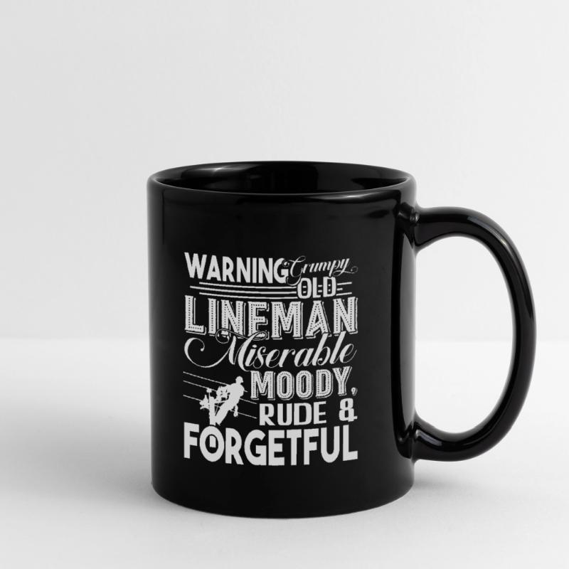 Lineman Grumpy Old Lineman Full Colour Mug