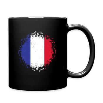 Drapeau de la France drapeau tricolore drapeau français - Mug uni - noir - Droite