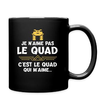 Pilote de quad tshirt drôle humour course - Mug uni - noir - Droite
