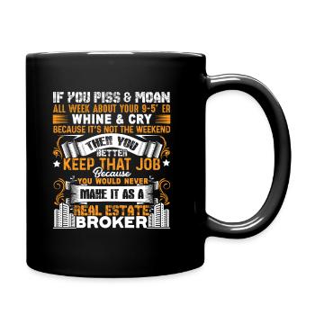 Real Estate Broker Proud Real Estate Broker - Full Colour Mug - black - Right