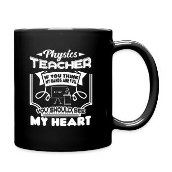 Professeur de physique professeur de physique Full Heart - Mug uni - noir - Droite