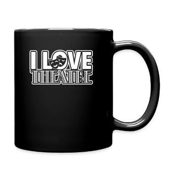 Schauspieler-Schauspieler lieben Theater - Tasse einfarbig - Schwarz - Rechts