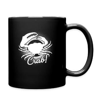 Crabe crabe heureux - Mug uni - noir - Droite