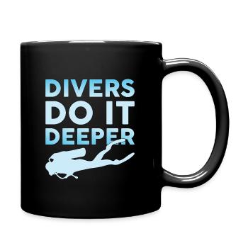 Plongée Plongée Plongée Diving mer eau Dive cadeau - Mug uni - noir - Droite