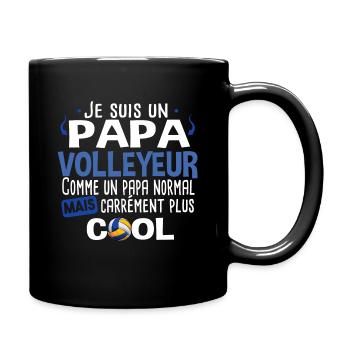 Papa père Volleyeur Volley Volleyball sport Noël - Mug uni - noir - Droite
