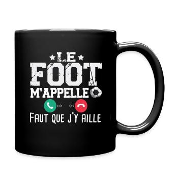 Football foot footballeur footballeuse sport - Mug uni - noir - Droite
