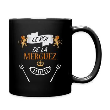 Le roi de la merguez humour barbeuc barbecue - Mug uni - noir - Droite