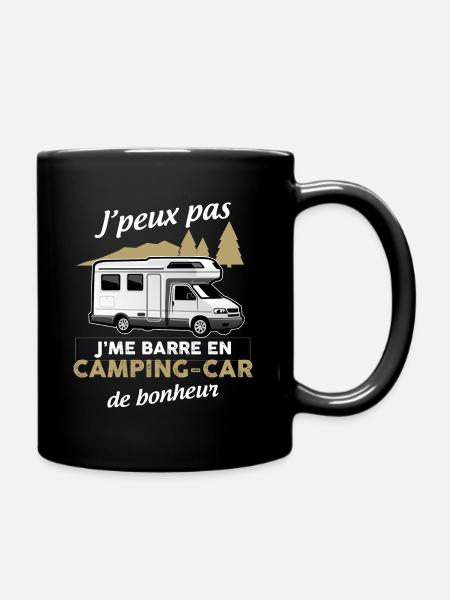Retraité camping-car et bonheur du camping - Mug uni - noir