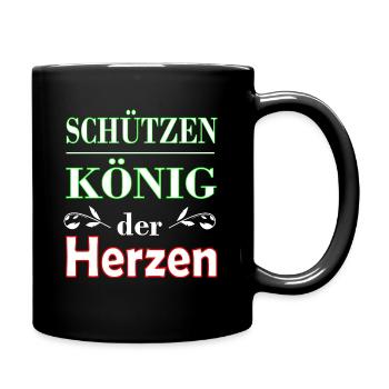 Schützenkönig der Herzen auf dem Schützenfest - Tasse einfarbig - Schwarz - Rechts