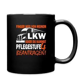 Finger weg von meinem LKW - LKW Fahrer - Tasse einfarbig - Schwarz - Rechts