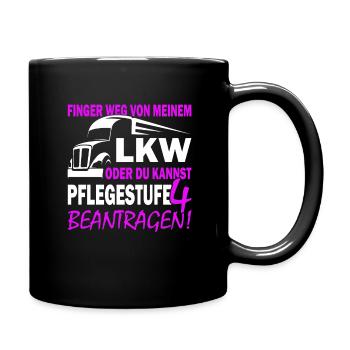 Finger weg von meinem LKW - LKW Fahrer - Tasse einfarbig - Schwarz - Rechts