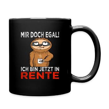 ich bin jetzt in Rente - Rentner - Ruhestand - Tasse einfarbig - Schwarz - Rechts