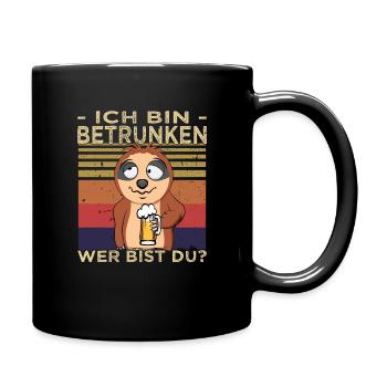 Biertrinker - Männerabend - Saufen - Tasse einfarbig - Schwarz - Rechts