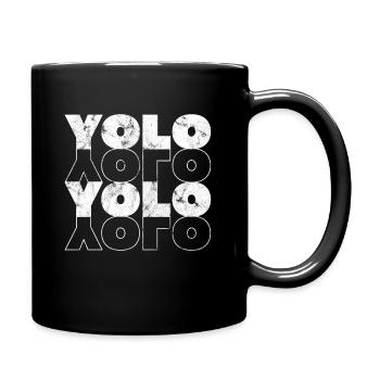 YOLO! Man lebt nur einmal - Expression Vie - Tasse einfarbig - Schwarz - Rechts