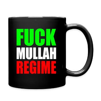 Fuck mullah regime iran - Full Colour Mug - black - Right
