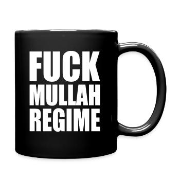 Fuck mullah regime iran - Full Colour Mug - black - Right