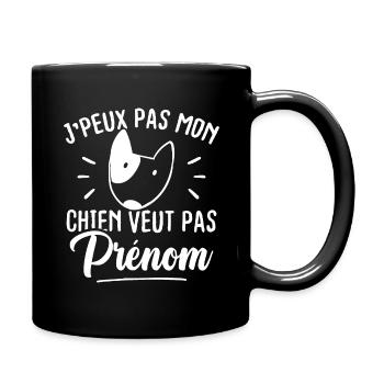 I can't my dog doesn't want first name - Full Colour Mug - black - Right