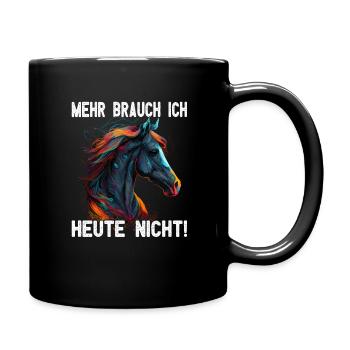 Pferdemädchen Pferdemama - Reiten - Westernreiten - Tasse einfarbig - Schwarz - Rechts
