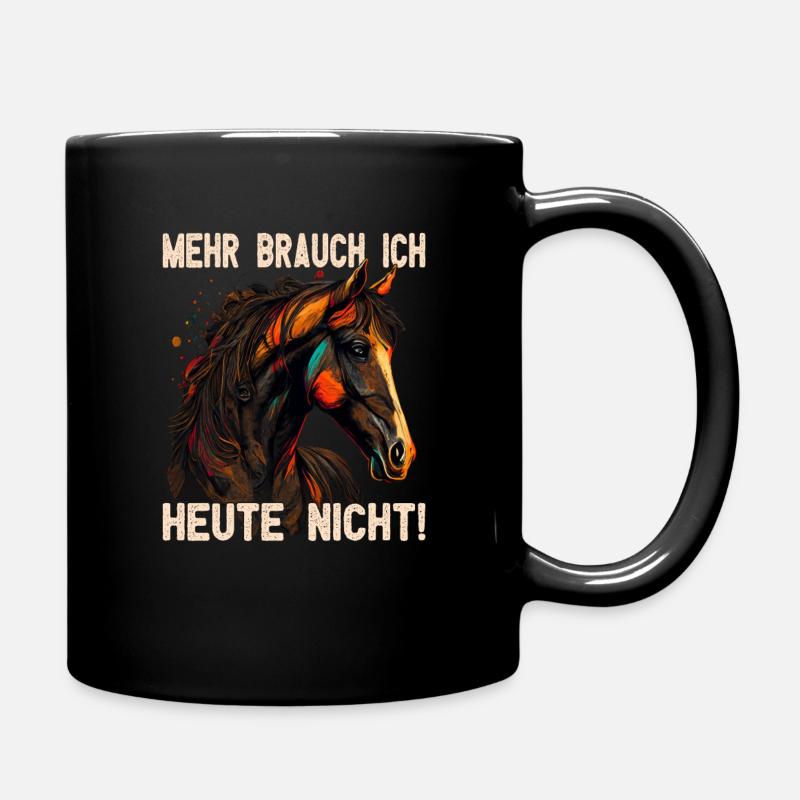 Pferdemädchen Pferdemama - Reiten - Westernreiten - Tasse einfarbig - Schwarz