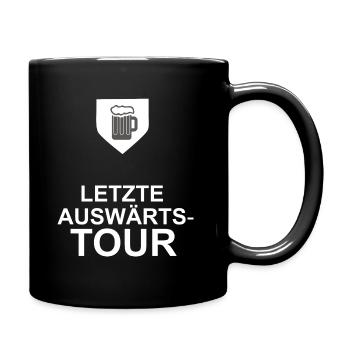 letzte Auswärtstour - Tasse einfarbig - Schwarz - Rechts