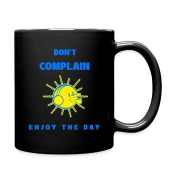 Beautiful day,smiles. Enjoy your coffee. - Full Colour Mug - black - Right