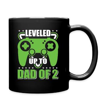 Le joueur de jeu Papa père a atteint le niveau de papa de 2 - Mug uni - noir - Droite