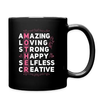 Muttertag Geschenkidee Mama Mütter - Tasse einfarbig - Schwarz - Rechts